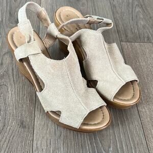 BARBARA BARBIERI Suede Leather Wedge SZ 6.5